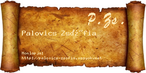Palovics Zsófia névjegykártya